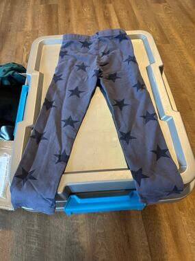 Primary Gray Star Print Leggings Size 6